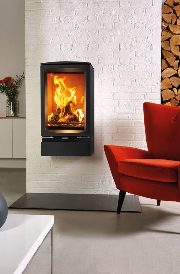 Stovax & Gazco Vogue MidiT Wall Mounted Wood Burning & Multi-fuel Stove