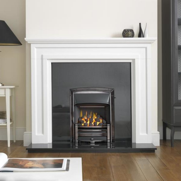 Valor Masquerade Black Nickel/Pale Gold Inset Electric Fire